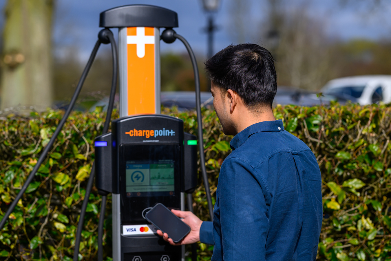 Commercial EV charging bays installed for retail or office tenants