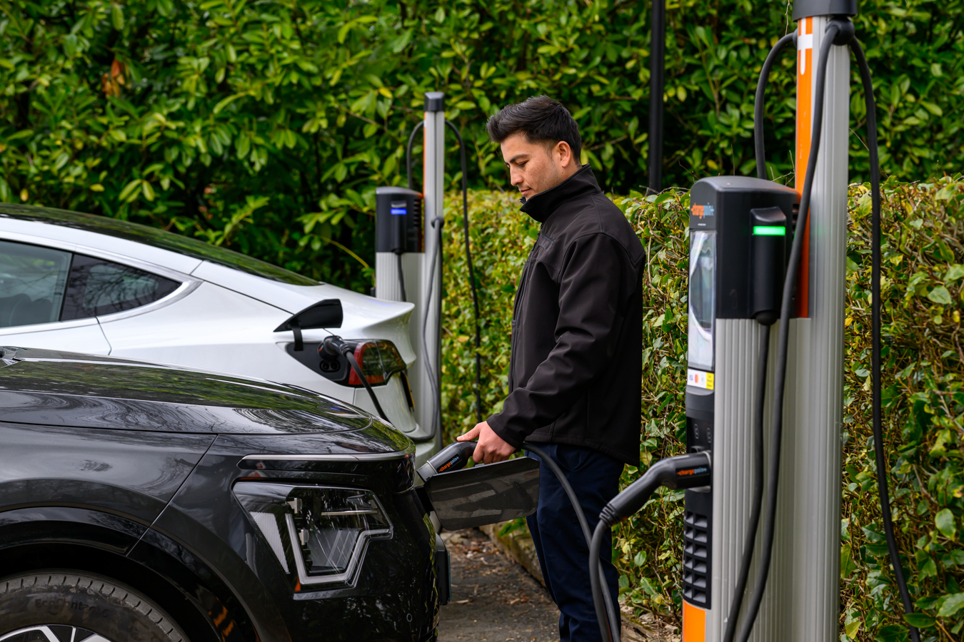 Commercial EV charging on a hospitality site