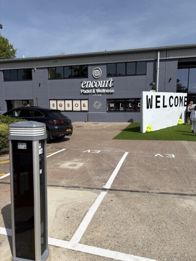 ZOLB EV commercial EV charging station at Encourt Padel and Wellness Club, St Albans