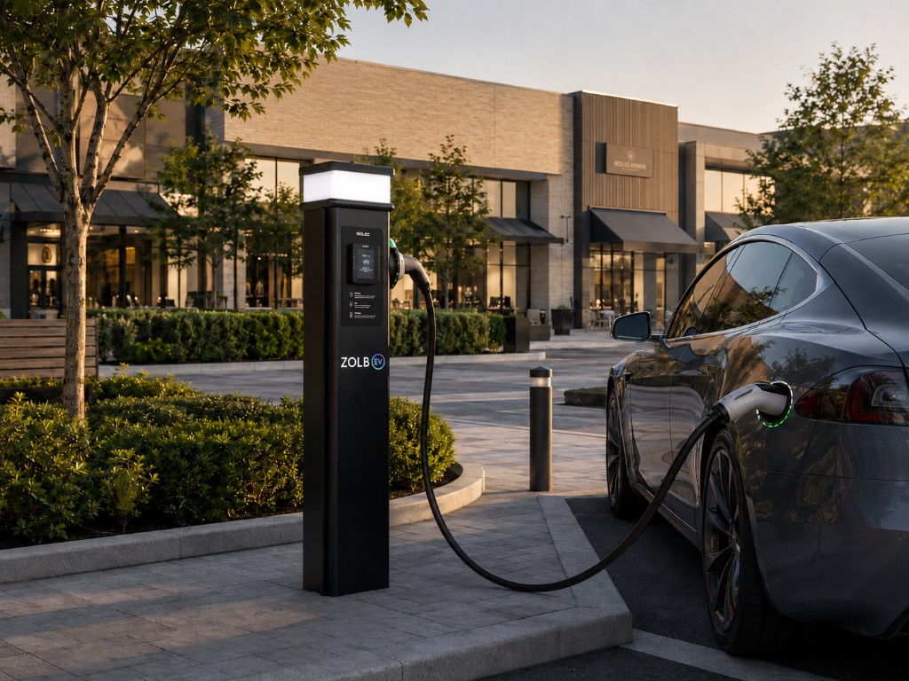 ZOLB EV charging at a retail and leisure destination